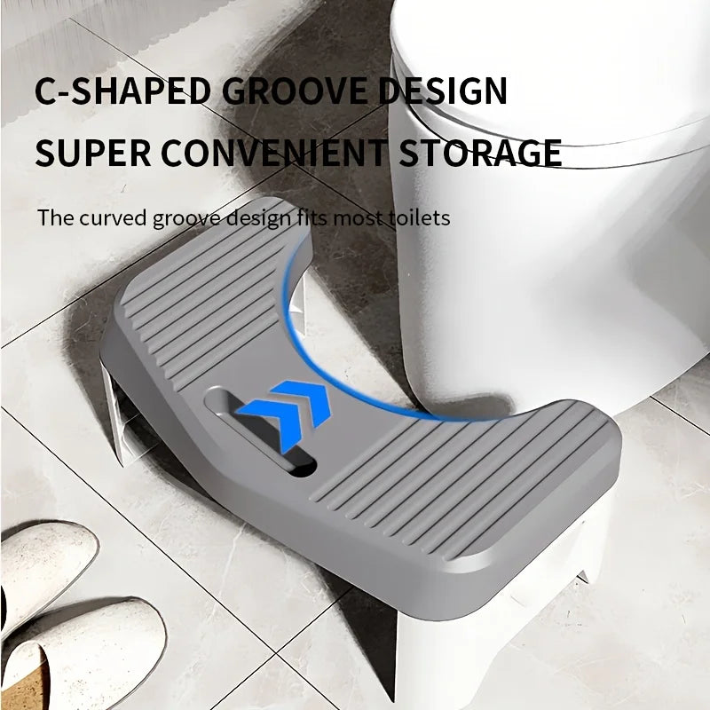 Ergonomic Toilet Stool – Anti-Slip Bathroom Squatting Footrest