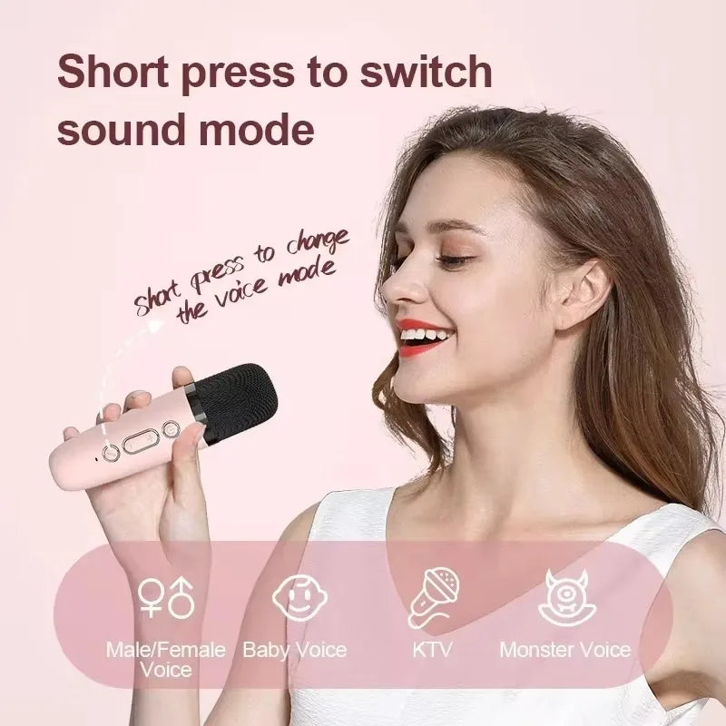 Portable Karaoke Machine with Wireless Microphones – Bluetooth Speaker & Home KTV System