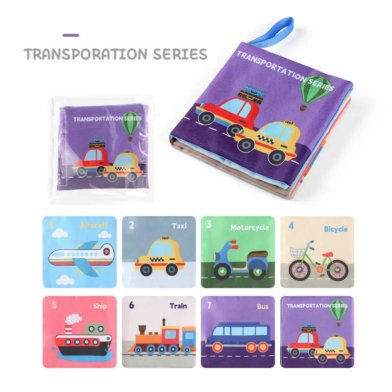 Montessori Sensory Baby Cloth Book – 3D Touch & Feel Learning Toy