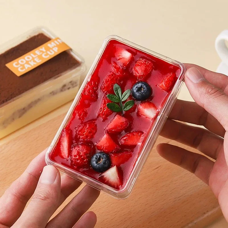 20-Pack 280ml Clear Tiramisu Dessert Cups with Lids – Disposable Mousse & Cake Packaging