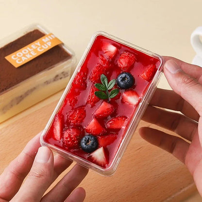 20-Pack 280ml Clear Tiramisu Dessert Cups with Lids – Disposable Mousse & Cake Packaging