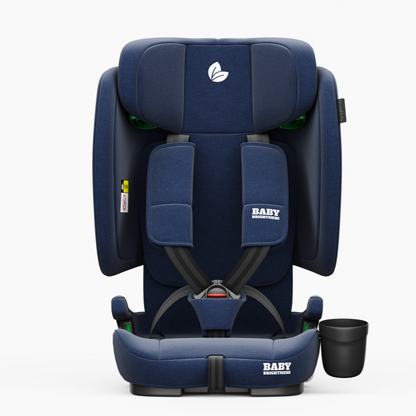 Travel Pram – FlexGo Lightweight Auto Folding Stroller with ISOFIX Booster Seat  (Blue)