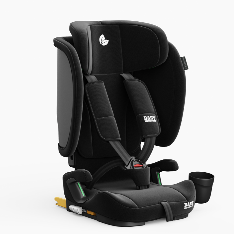 Travel Pram – FlexGo Lightweight Auto Folding Stroller with ISOFIX Booster Seat  (Black)