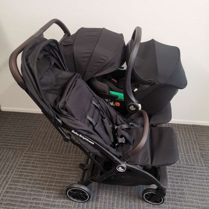 Double Pram – FlexGo Duo with Infant Capsule and Rotating ISOFIX Base(Beige)