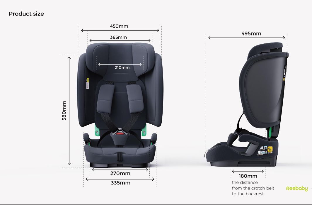 Baby Brightness SecureFit Portable Travel Booster Car Seat Black