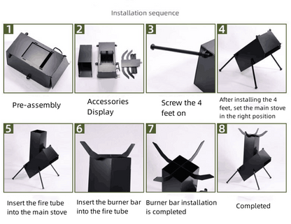 Rocket Stove 34x25x49cm