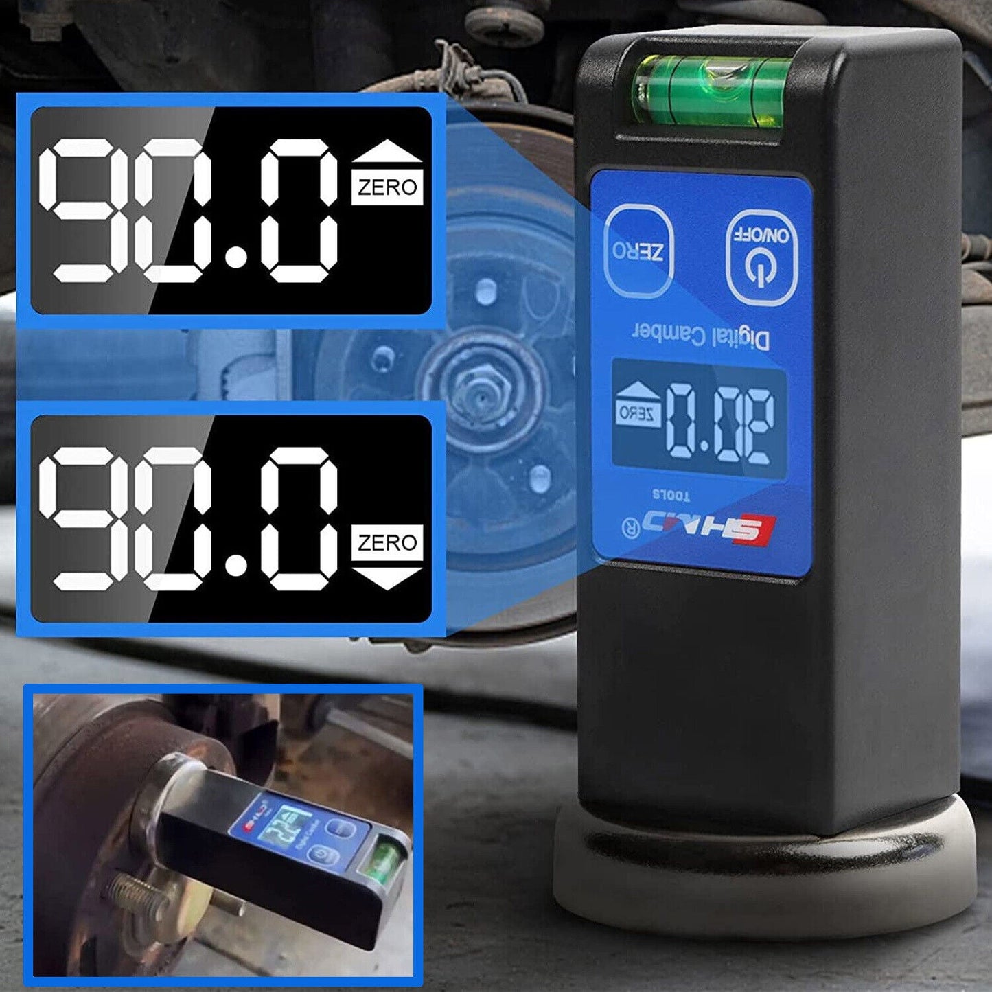 Digital Caster Camber Gauge Car Truck LCD Strut Magnetic Wheel Alignment Tool