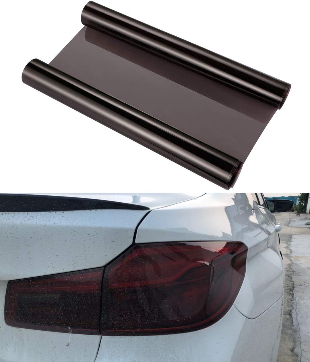 Car Headlight Tint Wrap Tail Fog Light Vinyl Wrap Kit 1Mx30CM - salelink.co.nz