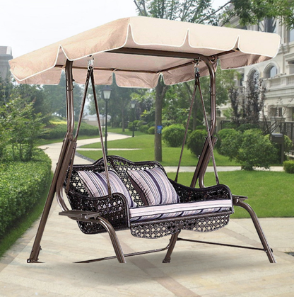 190x132x15cm Swing Seat Canopy Top Cover Replacement 3 Seater