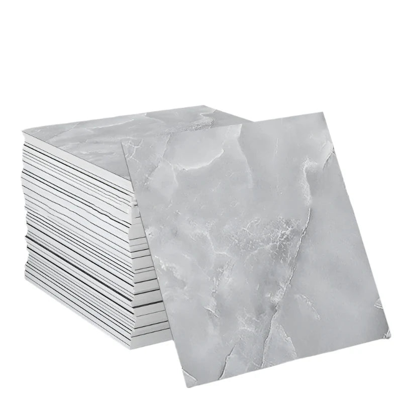 PVC Self-Adhesive Marble Waterproof Floor Tiles (available in 10 designs)
