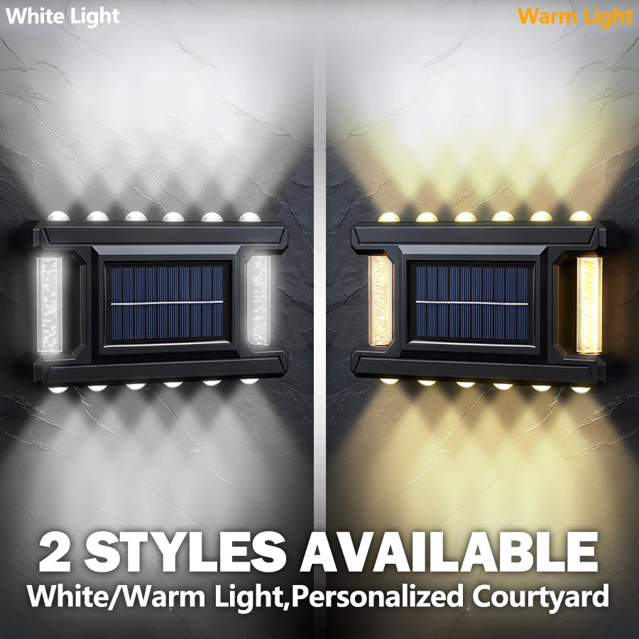 Solar LED Wall Light – Waterproof Up & Down Outdoor Garden Light