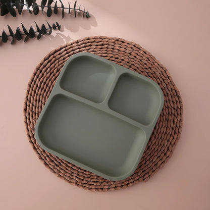 Silicone Suction Divided Baby Plate – BPA-Free Toddler Meal Tray