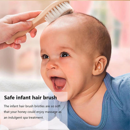 2-Piece Baby Hair Brush & Comb Set – Soft Newborn Grooming Kit