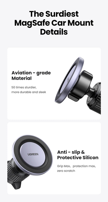 Magnetic Car Phone Holder – MagSafe Air Vent Mount