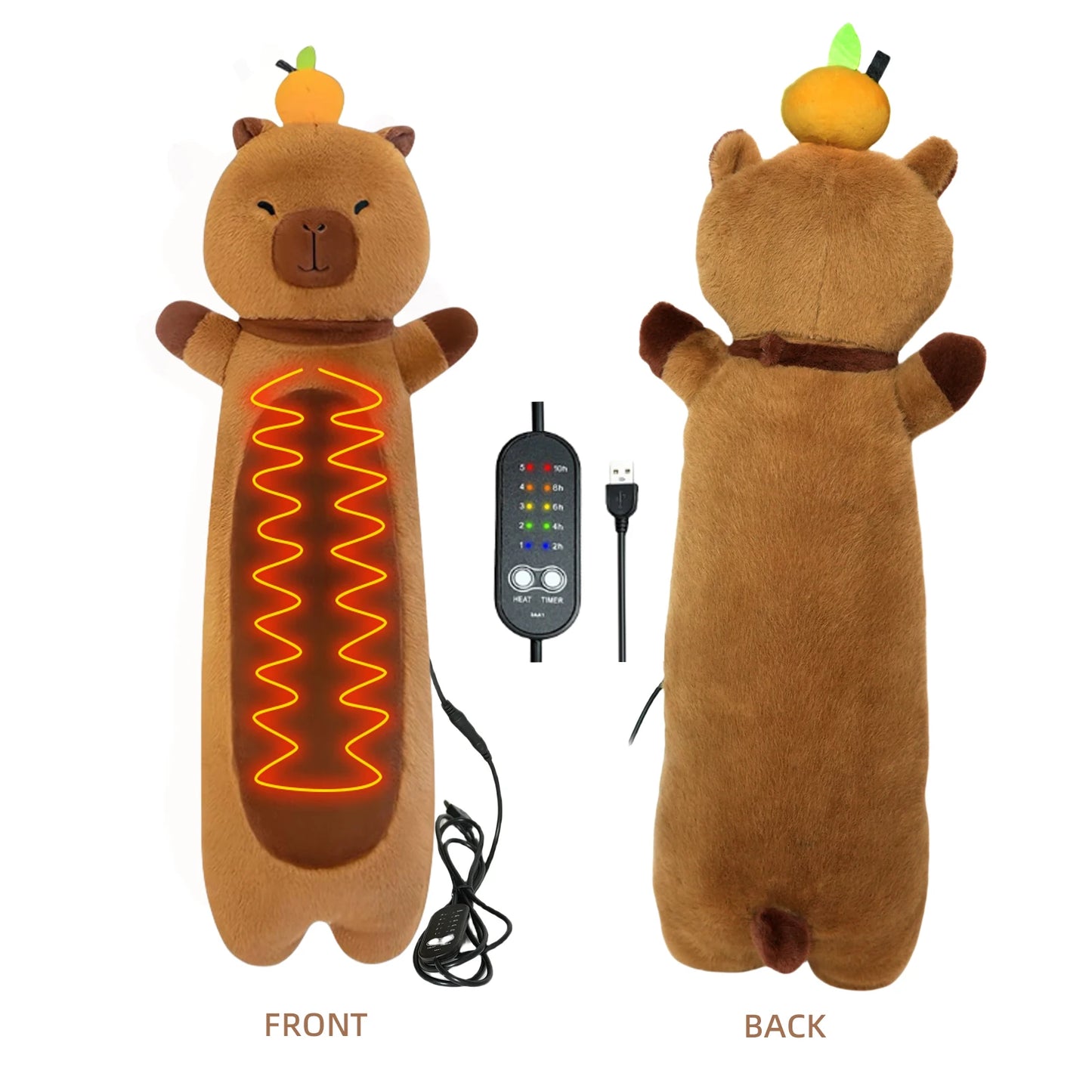 Capybara Plush Heating Pad – Warm Comfort Toy for Period & Relaxation Support