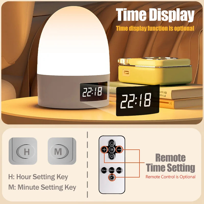 Rechargeable Touch Night Light – 3 Colour LED Bedside Lamp for Kids & Bedrooms