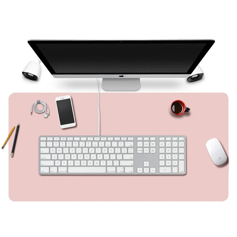 PU Leather Desk Mat – Waterproof Office Desk Protector & Large Mouse Pad (60 × 30cm)