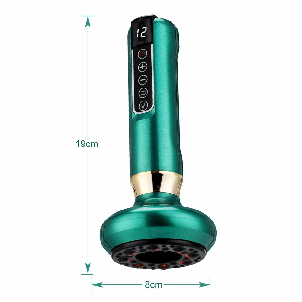 Smart Heated Cupping Massager – Rechargeable Gua Sha & Suction Therapy Device