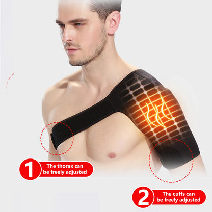 Heated Shoulder Support Brace – Compression Wrap for Pain Relief & Recovery