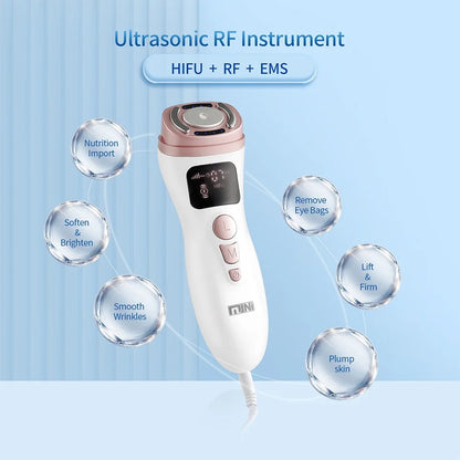 Mini EMS & RF Facial Massager – Multi-Function Skin Care Device for Face, Neck & Jawline