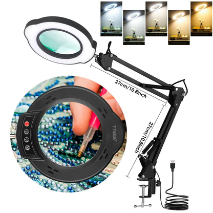 72LED 8X/10X USB Magnifying Glass with 3 Colours Light (10 different variants available)