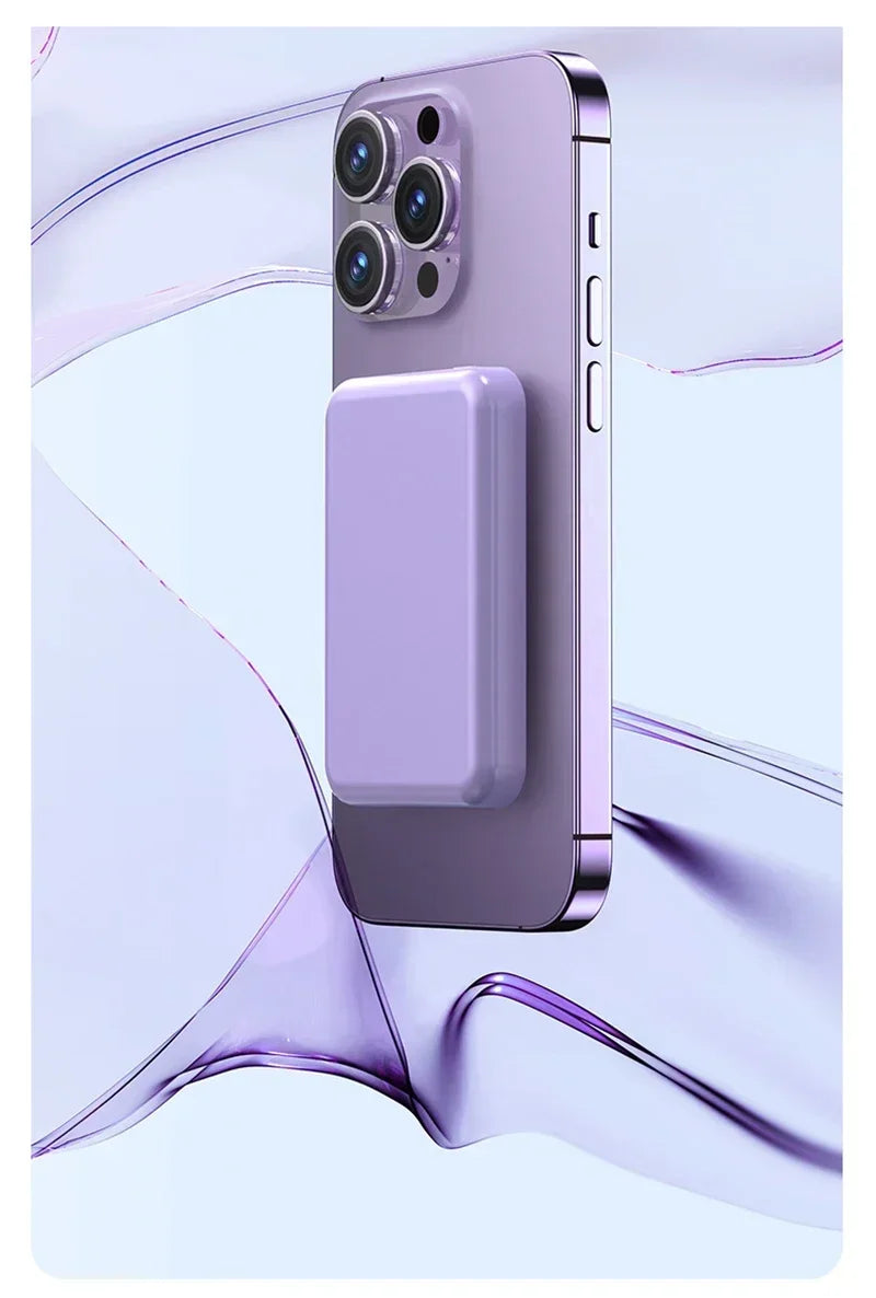 Magnetic Wireless Power Bank – Portable Fast Charger for iPhone & MagSafe