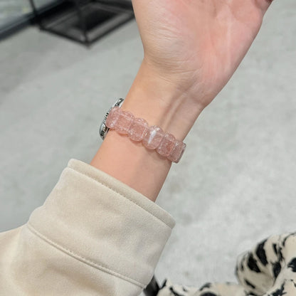 Crystal Stone Apple Watch Band – Marble Elastic Bracelet Strap