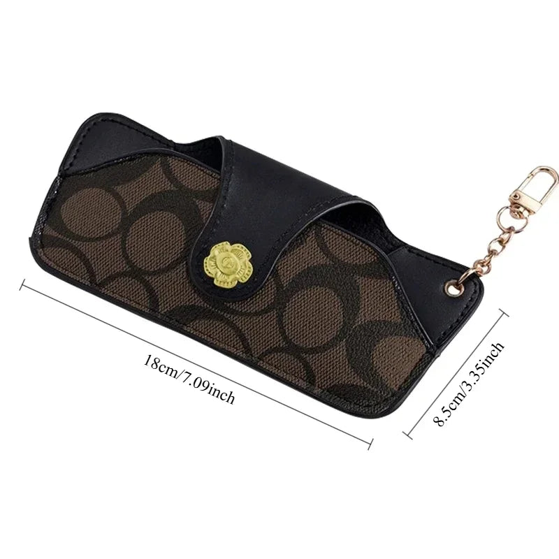 Portable Glasses Case with Keychain – Compact Sunglasses & Eyeglasses Storage Pouch