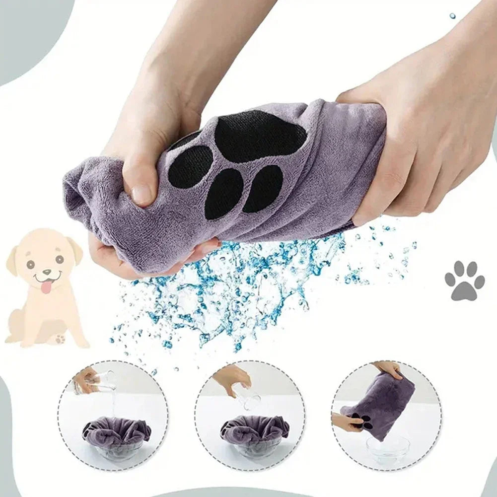 Quick Dry Pet Towel – Soft Microfibre Dog & Cat Bath Towel