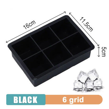 Large Silicone Ice Cube Tray – 4, 6, 8 or 15 Grid Jumbo Ice Mould