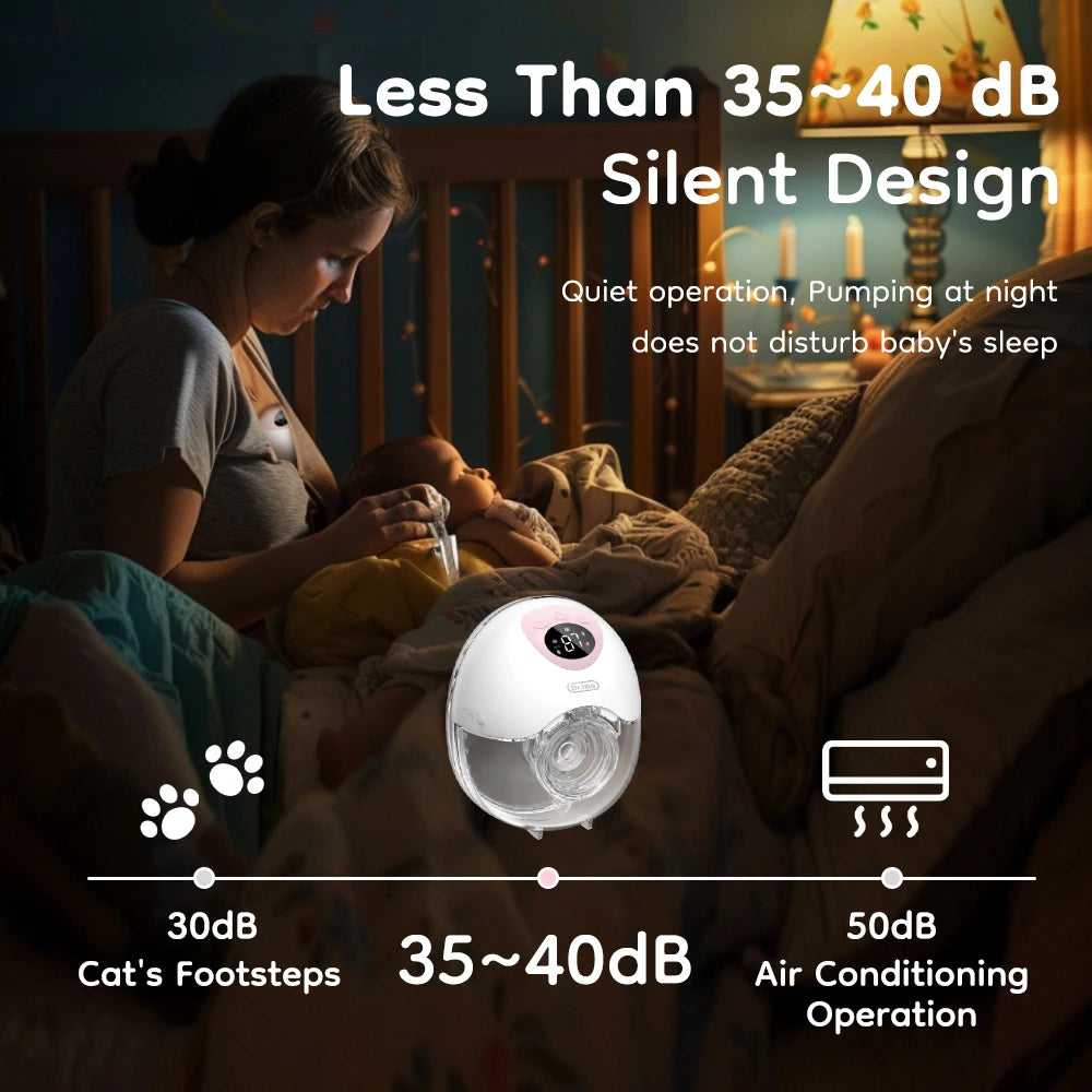 Wearable Hands-Free Electric Breast Pump – Rechargeable Double Breast Pump with 4 Modes & 36 Suction Levels