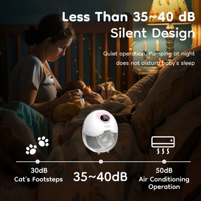 Wearable Hands-Free Electric Breast Pump – Rechargeable Double Breast Pump with 4 Modes & 36 Suction Levels