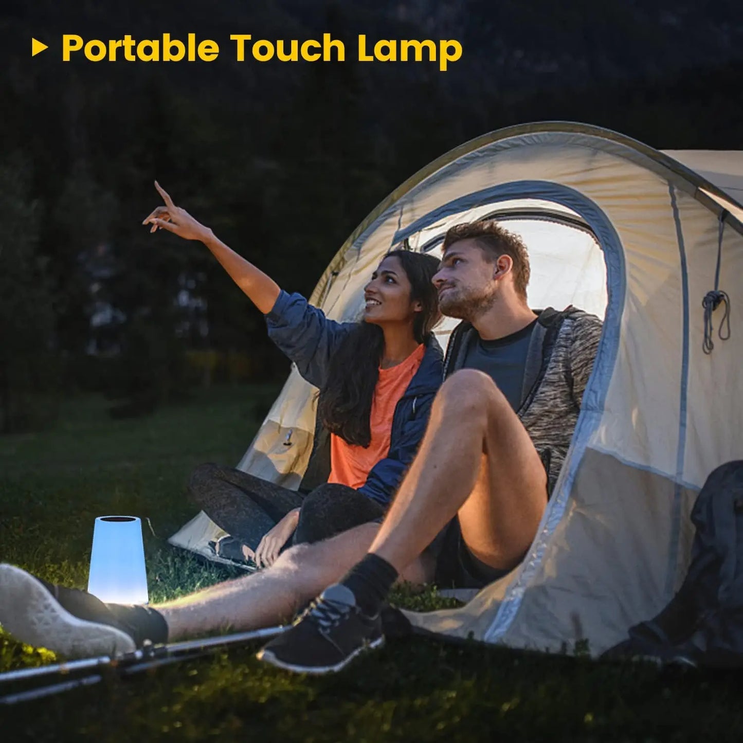 Rechargeable RGB Bedside Night Light – 13 Colours with Touch & Remote Control