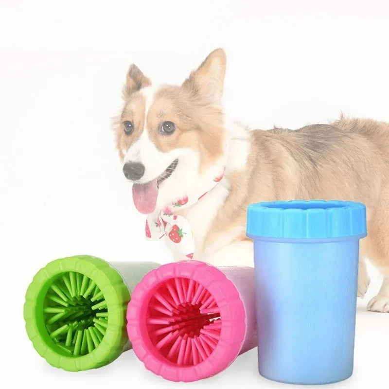 Pet Paw Cleaner Cup – Portable Dog & Cat Foot Washing Cup with Soft Cleaning Brush
