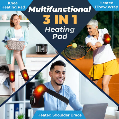 Wireless Heated Joint Wrap – Rechargeable Heat Therapy Brace for Knees, Shoulders & Elbows