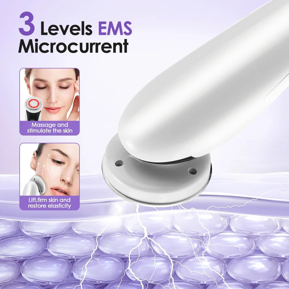 EMS Face Lifting Device – LED Therapy & Hot Compress Massager