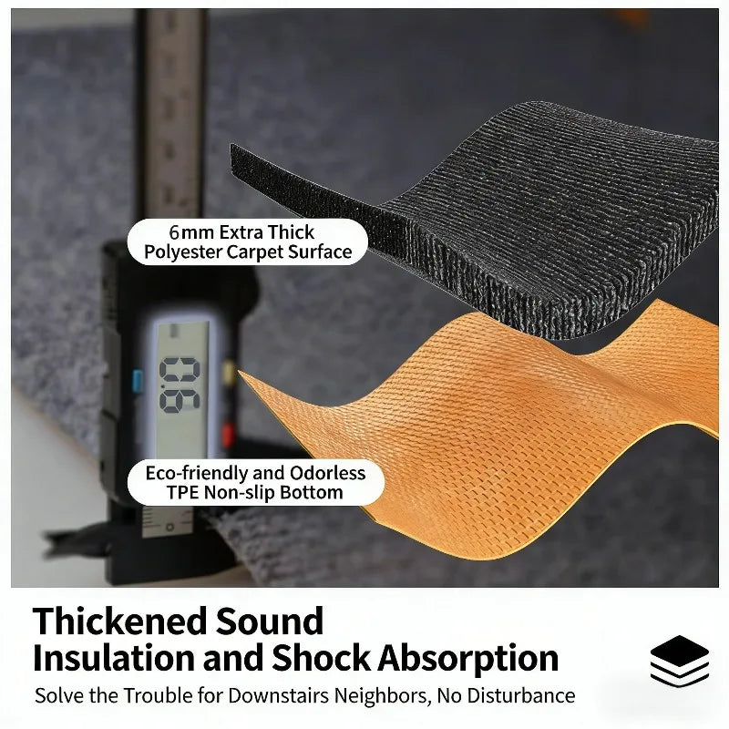 Plush Floor Protection Mat – Anti-Slip Rug for Gaming Chairs, Home Office & Gym Equipment