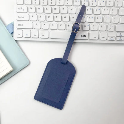 PU Leather Luggage Tag – Travel Suitcase ID Label