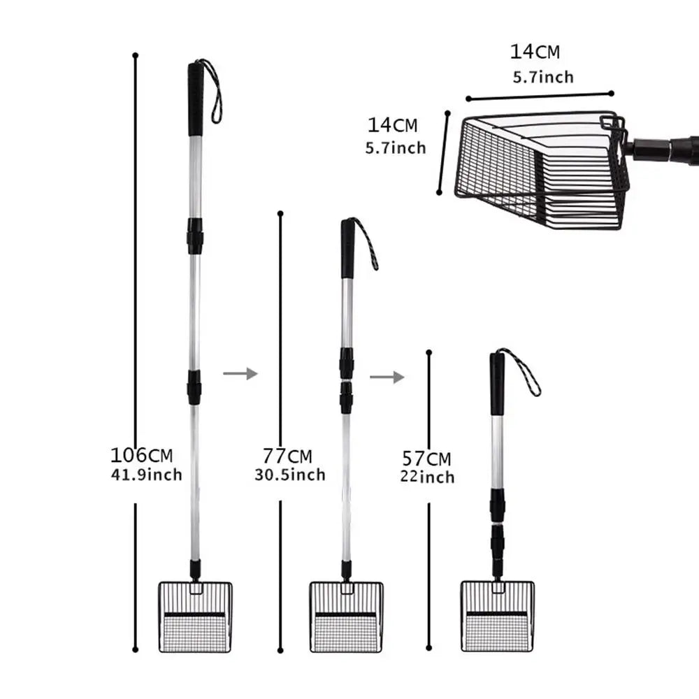 Extendable Chicken Coop Poop Scooper & Sifting Rake