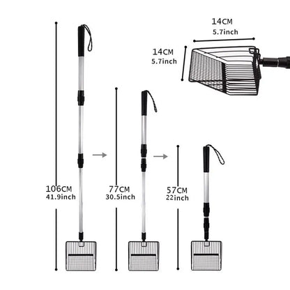 Extendable Chicken Coop Poop Scooper & Sifting Rake