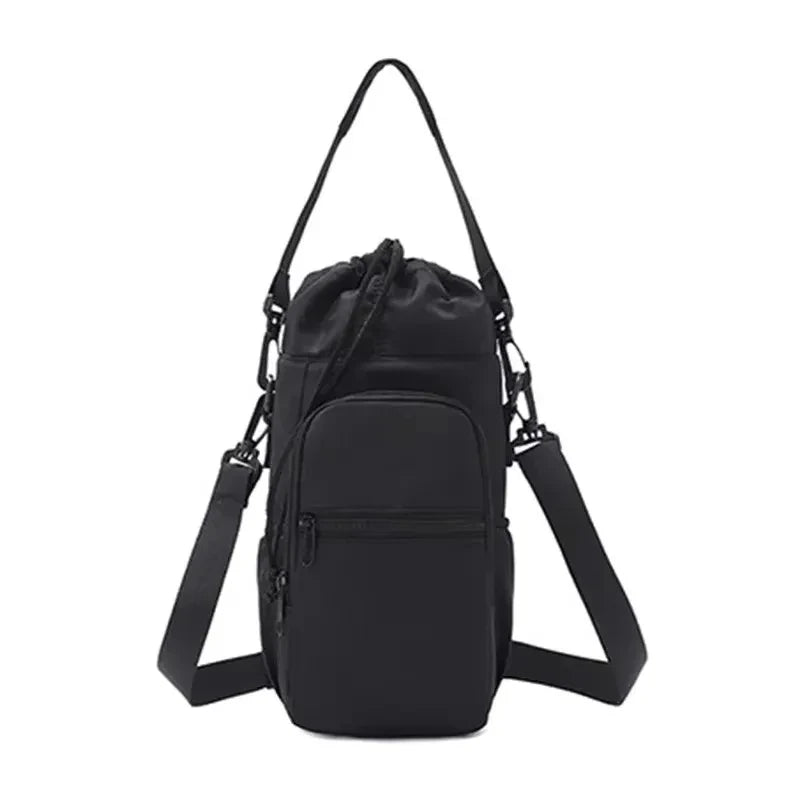 Insulated Water Bottle Carrier Bag – Adjustable Crossbody Holder with Phone Pocket