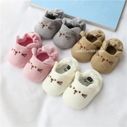Baby First Walker Shoes – Cute Animal Ear Soft Sole Crib Shoes (0–18 Months)
