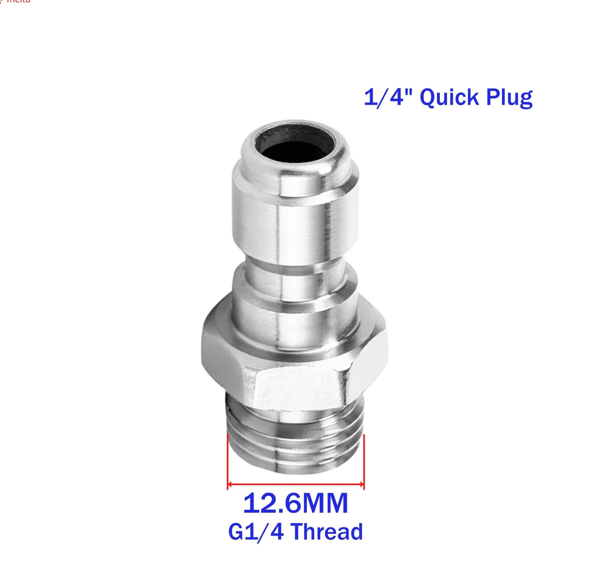 High Pressure Washer Quick Connect Plug & Coupler – Stainless Steel M14, M22 &amp; G1/4 Adapters