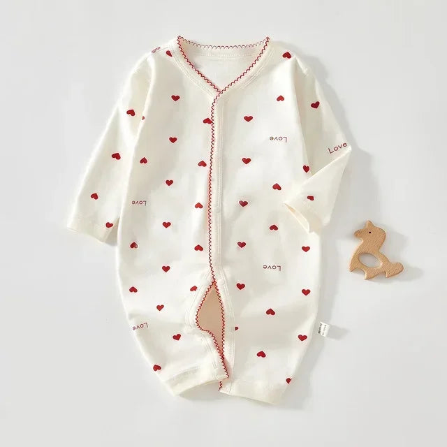 100% Cotton Baby Romper – Long Sleeve Bodysuit for Newborns (0–24 Months)