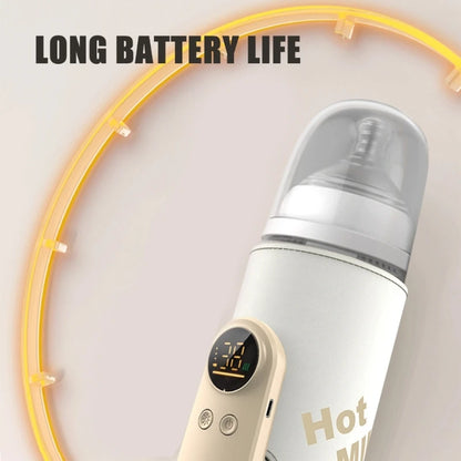 Portable Baby Bottle Warmer – USB Rechargeable with Digital Temperature Control
