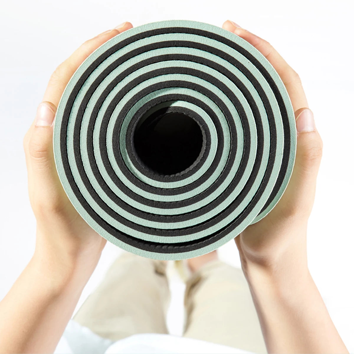 Eco-Friendly TPE Yoga Mat – 6mm Non-Slip Exercise & Pilates Mat (180 × 57cm)