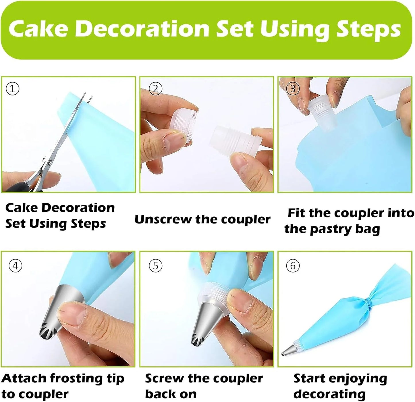 76-Piece Cake Decorating Kit – Cake Turntable, Piping Bags & Icing Tools Set