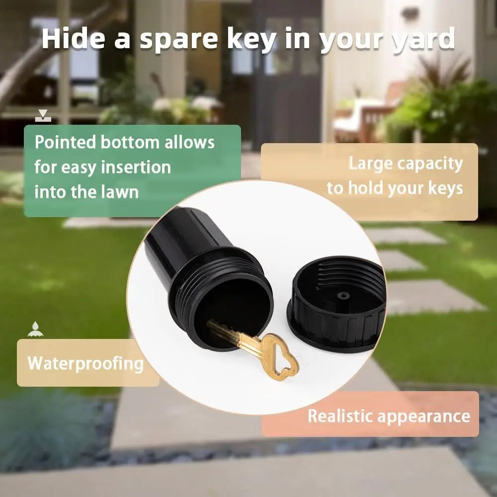 Hidden Sprinkler Key Safe – Outdoor Concealed Spare Key & Valuables Storage Box