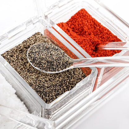 Glass Style Seasoning Jar Set – Spice & Condiment Storage Containers