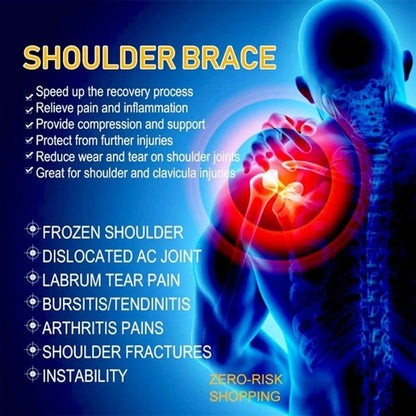 Heated Shoulder Support Brace – Compression Wrap for Pain Relief & Recovery